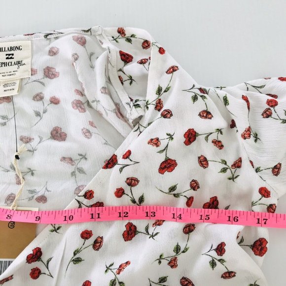 Billabong x Steph Collab NEW Claire Smith Sweet Soul Wrap Top White Size XS - Picture 7 of 11